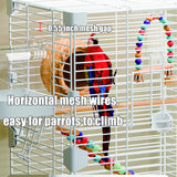 Craftsboys Basic Bird Cage, 24.8inch Parrot Cage (24.8" x 14.6" x 11"),Bird Cage with Ladder, Horizontal Bar, 2 Feeders, and Swing