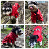 Lovelonglong Cool Dog Leather Jacket, Warm Coats Dogs Windproof Cold Weather Coats for Large Medium Small Dogs with Eagle Embroidery Red XL