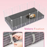 Funfurry Waterproof Guinea Pig Cage Liner,Washable Tarp Bottom Base,Cage Liners for Small Animals,Hamster Chinchilla Hedgehog Ferret Rabbit. (Dark Grey-Paw, 24" X 36")