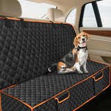 XHRING Dog Car Seat Cover for Ford F150 F-150 F250 F350 Superduty Truck Back Seat Accessories 2000-2025 2026, Lariat/King Ranch/Platinum/Raptor/Lightning Scratchproof Pet Bench Backseat Covers Orange