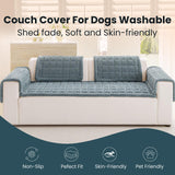 Disayu Couch Cover for Dogs Washable, Non Slip Couch Covers for 3 Cushion Sofa Pet Friendly, Fuzzy Pet Couch Cushion Covers for Dog,Thick,Soft for Sofa Protector (Blue Gray, 27.6" x 82.7"/70 x 210cm)