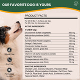 Veterinary Naturals Hemp & HIPS Joint Supplement for Dogs/Supports Relief from Hip and Joint Pain in Large, Aging Dogs (Regular, Rotisserie Chicken)