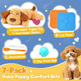 PatsFran Heartbeat Puppy for Dogs, Lick Mats & Treat Ball– All-Round Calming Kit for Anxiety Relief, Sleep Aid & Behavior Training, Puppy Essentials to Keep Them Busy（4 Pcs）