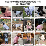 BINGPET Large Dog Sweater Pullover Fleece Vest with Leash Hole & D-Ring,Cotton Dog Hoodie for Small Medium Large Dogs Puppy Boys Girls,Thick Soft Fleece Winter Dog Clothes Cold Weather Sweatshirt Coat