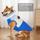 Vitiswap Dog Coats for Medium Dogs, Waterproof Dog Winter Jacket with Harness Built in, Cold Weather Coats, Reflective Zip-up Pet Vest, Warm Fleece Lined Dogs Snowsuit, Blue X-Large