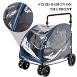 WODEGOU Large Dog Stroller Rain Cover, EVA Transparent Waterproof Windproof Snowproof Cover, Dog/Pet/Cat Stroller Rain Cover for Outdoor, Pet Supplies