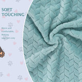 BVAGSS 6 Pack Small Dog Blanket, Super Soft Warm Pet Cover Blankets, Wheat Ears Print Puppy Fleece Flannel Blanket for Small Medium Dogs and Cats MW003