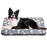 WITTOP Washable Dog Bed Plush Orthopedic Outdoor Crate Mat with Non-Slip Bottom,Luxe Soft Kennel Pad for Pets, Cozy Cage Cushion & Pet Sleeping Mattress Large Sized,Medium,Small Dogs,36 x 24 inch,Grey