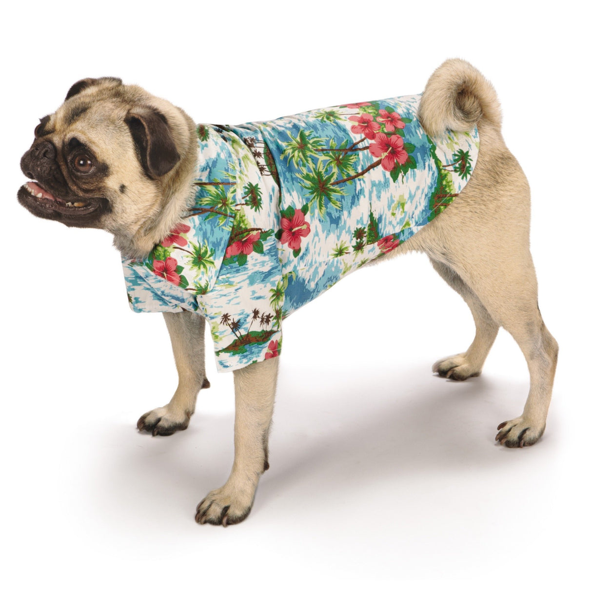 Casual Canine Hawaiian Breeze Camp Shirt for Dogs, 10" XS