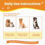 Dog Teeth Cleaning Powder - Natural Dog Dental Powder -Gentle Dog Breath Freshener, Dog Plaque and Tartar Remover, Vet Formulated No Sodium Hexametaphosphate- 60 Scoops, 4.23oz (120g)