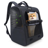 Dog Carrier Backpack for Cats and Puppies,up to 5-17 lbs,Portable and Breathable Mesh, Storage Pockets, and Built-in Safety,Pet Carrier for Hiking and Outdoor Use,Black