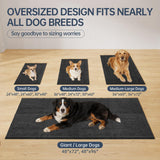 Futurwit Dog Door Mat for Muddy Paws, 72" x 36" Chenille Absorbent Front Door Mat Inside, Large Runner Mud Mat for Dogs, Trap Dirt Washable Non Slip Outdoor Indoor Entrance Doormats, Grey