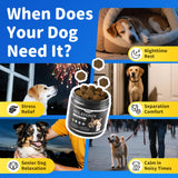 POPPAW Dog Melatonin Calming Chews for Nighttime Sleep, Natural Relaxation & Stress Support for Dogs & Puppies Calming Treats, Barking, Separation, Anxiety, Fireworks, Upgraded Bacon Flavor, 90Ct