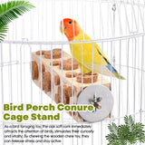 Skyygemm 2 Pieces Bird Chew Toy Wooden Foraging Toys for Birds Parrot Cork Stopper Toys Woodpecker Feeding Toy for Macaws, Small Parakeets, Conures, Budgies, Finches Conure Cockatiel