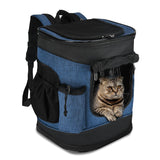 Kritter Planet Pet Carrier Backpack for Cats Dogs, Breathable Pet Backpack with 4 Mesh Window, Portable Pet Carrier for Camping