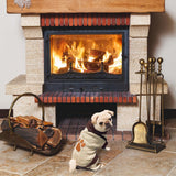 BINGPET Turtle Neck Dog Sweater - Brown Bone Pattern - Puppy Winter Warm Cloth for Small Medium Large Dogs