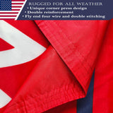 Double Sided Red Trump 2024 Flag 4x6 Made in USA Outdoor Heavy Duty 3 Ply Polyester Trump Take America Back Flag with White Starting Tape and 2 Brass Grommets