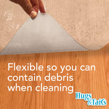 HugsandTails Under Pet Cage Mat for Bird Cages, Reptile Aquariums, Dog Kennels, Water-Resistant Pad for Hard Floors and Surfaces, 46 Inches x 96 Inches, Clear