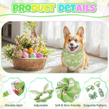 Reginary 120 Pcs Easter Dog Bandanas Bulk Dog Bows Set Bow Ties Cat Scarf Colorful Washable Triangle Pet Kerchief Cute Bib for Summer Small Medium Large Pets Grooming Accessories Costume
