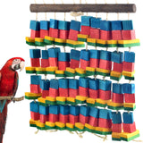 DBNESS Extra Large Bird Toys, 21.6inch XL Macaw African Grey Parrot Chewing Toys, Natural Wooden Block Knots Tearing Toy Parrot Cage Accessories for Big Birds