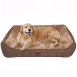 ZAKAPAWS Orthopedic Dog Bed for Extra Large Dogs - Extra Thick Supportive Dog Couch Bed, Pet Beds Sofa with Waterproof Washable Cover & Non-Slip Bottom, Brown, 42x30 Inch