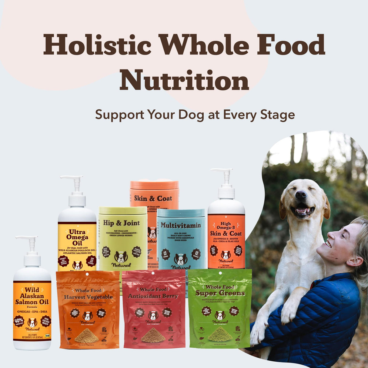 Natural Dog Company Wild Alaskan Salmon Oil Formula with Omega 3, Fish Oil for Dogs Supplement, Skin & Coat Dog Oil, Itchy Relief, Immune Support for Joints & Heart, Food Topper, 8 oz.