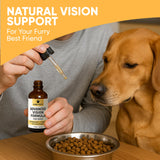 Aura Pets Advanced Vision Formula for Dogs, with Zeaxanthin, Astaxanthin, Lutein, Supports Vision and Overall Eye Health, Clears Debris, Reduces Cloudiness, 30ml (1)