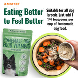 Azestfor Homemade Dog Food Vitamins Pre-Mix Powder – 24 Essential Nutrients – Supplement for Raw, Barf & Grain Free – for All Breeds & Ages – 16oz Veggie Flavored