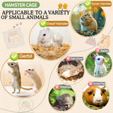 12 in 1 Clear Acrylic Hamster Cage with All Accessories,13.5''L* 10''W* 15''H Dwarf Hamster Cage,Magnetic Connection Small Hamster Enclosure,Garden Style Wooden Mouse Cage for Pet Mice(2-Layer,Green)