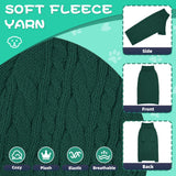 Lorehelina Dog Sweater Turtleneck Pullover Cable Knit for Boys Girls Large Dogs Bulldog Pitbull Labrador Doberman Winter Stretch Clothes Long Sleeves (XXL, Green)