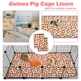 LWYMX 2 Pack Guinea Pig Cage Liners, Waterproof Reusable Guinea Pig Cage Liners,Waterproof Super Absorbent Pee Pads for Small Animals,24x48 inch 2pack