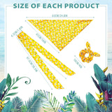 Hanaive 12 Pack Dog Bandanas & Matching Scrunchie Set Dog and Owner Matching Clothes Flower Pet Scarf Bibs with Hair Tie Headbands for Small Puppy Pet Owner Mom Outfit Gift