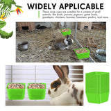 Maxdot 20 Pcs Chicken Water Feeder Cups 16 oz Pigeon Bird Feeder Cups Hanging Cage Chicken Water Cup for Pet Parrot Rooster Parakeet Bunny Gamefowl Poultry Wire Hutch(Green)