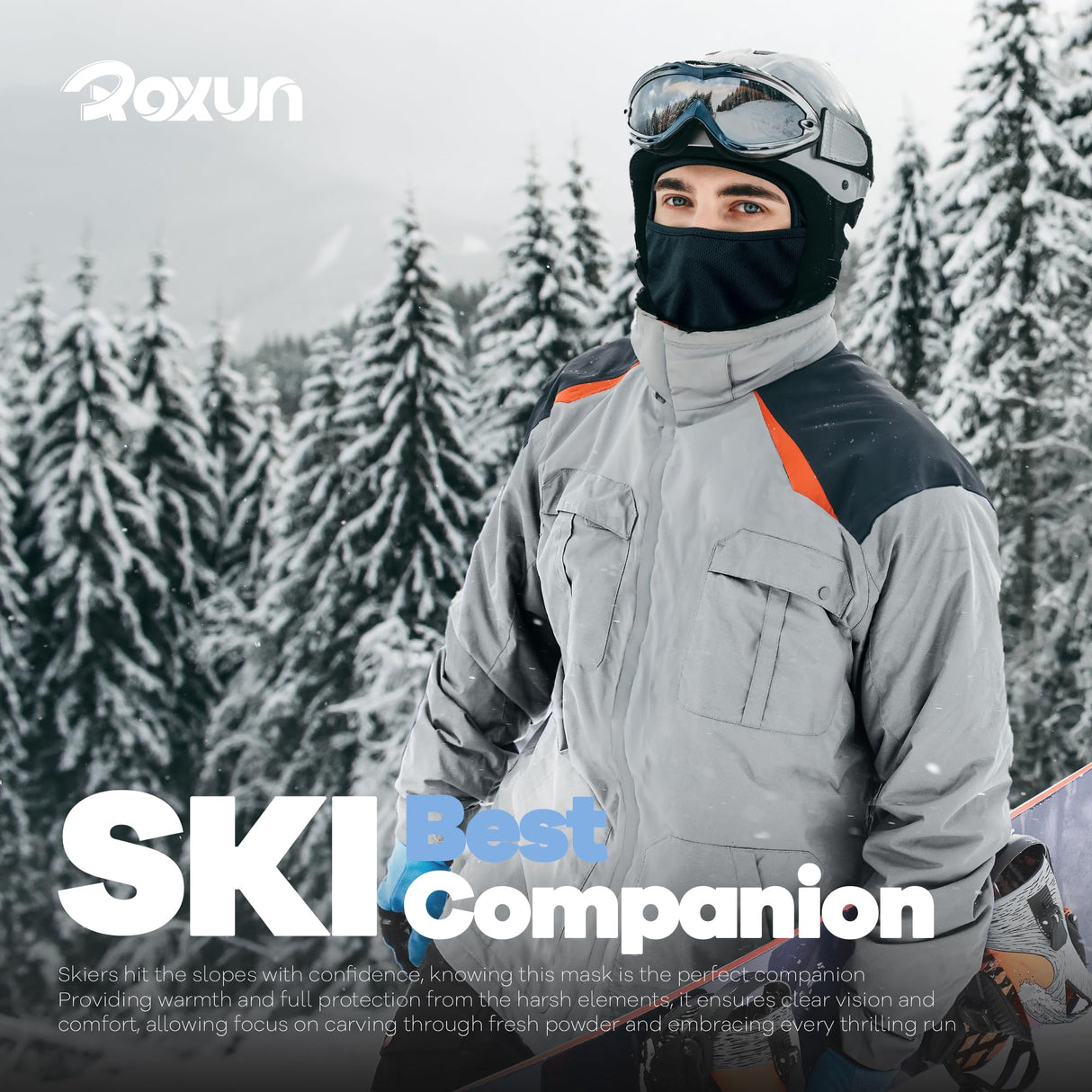 ROXUN Ski Mask Balaclava Shiesty, Motorcycle Summer Cooling Breathable UV Protector for Men/Women Black