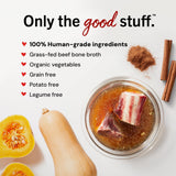 Stella & Chewy's Human-Grade Grass-Fed Beef Bone Broth for Dogs - Joint & Gut Health Liquid Food Topper with Collagen & Turmeric, 16 Fl Oz Resealable Pouch (Pack of 6)