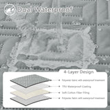 hyha Waterproof Dog Blanket, Soft Pet Bed Blankets, Waterproof Sofa Couch Cover for Dogs Washable, Reversible Pet Couch Covers for Sofa Furniture (30x80 Inch, Grey/Light Grey)