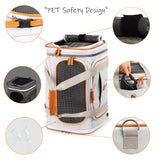 PETCIOUS Airline Approved Pet Carrier Backpack Under seat, Soft Unique Dog Purse Travel Carriers Backpacks for Hiking Camping Outdoor, Tote Front Expandable Bag for Small Puppy Dogs in Airplane Car