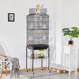 Yaheetech 64-inch Play Open Top Medium Small Bird Cage with Detachable Rolling Stand for Parrot Lovebirds Finches Canaries Parakeets Cockatiels Budgie Parrotlet Conures