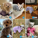 PAWCHIE Dog Fuzzy Velvet Pajamas,Dog Sweater Winter Cloth for Small Dogs Cat,Boy Girl,Pet Jumpsuit, Doggy Apparel for Teacup Yorkie Chihuahua,Green,SM
