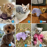 PAWCHIE Dog Fuzzy Velvet Pajamas,Dog Sweater Winter Cloth for Small Dogs Cat,Boy Girl,Pet Jumpsuit, Doggy Apparel for Teacup Yorkie Chihuahua,Green,SM