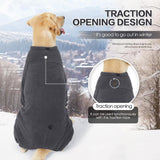 Pinellia Fleece Dog Sweater for Small Medium Large Dog for Run Walk Sleep Pet Winter Jacket & Windproof Clothes Coat XL Grey
