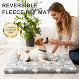 pobopobo Dog Bed Mat, Reversible Crate Pads for Small/Medium/Large Dogs & Cats Sleeping, Portable & Soft, Dog Beds Crate Pad M(30"*20"*1.5")