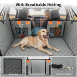 HOTEAGLE Back Seat Cover for Dogs, Waterproof Hard Bottom Spacious and Comfortable, Ideal for Car Trips and Outdoor Adventures, Cherished by Pet Owners（Grey）