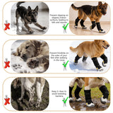 BECEMURU Dog Snow Boots for Winter,Double-Straps Anti-Fall Off Dog Booties Shoes, Non-Slip Paw Protectors for Outdoor Walking Hiking in Snowy or Rainy Day (Black, 2#)