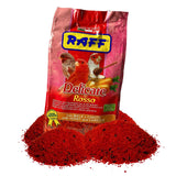 GLOBAL LUXURY MANAGEMENT Raff Delicate Rosso 500g – Red Canary Food Enriched with Honey and Carrots – Specialized Red Factor Formula for Seed-Eating Birds Seeking Vibrant Plumage and Optimal Health