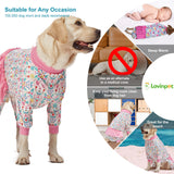 LovinPet Big Dog Pajamas, Space and Snow Print, Sound Care, Post Surgery Shirt, UV Protection, Pet Anxiety Relief Onesie, Large Breed Dog Jammies, Pet Pajamas for Dogs, 2XL