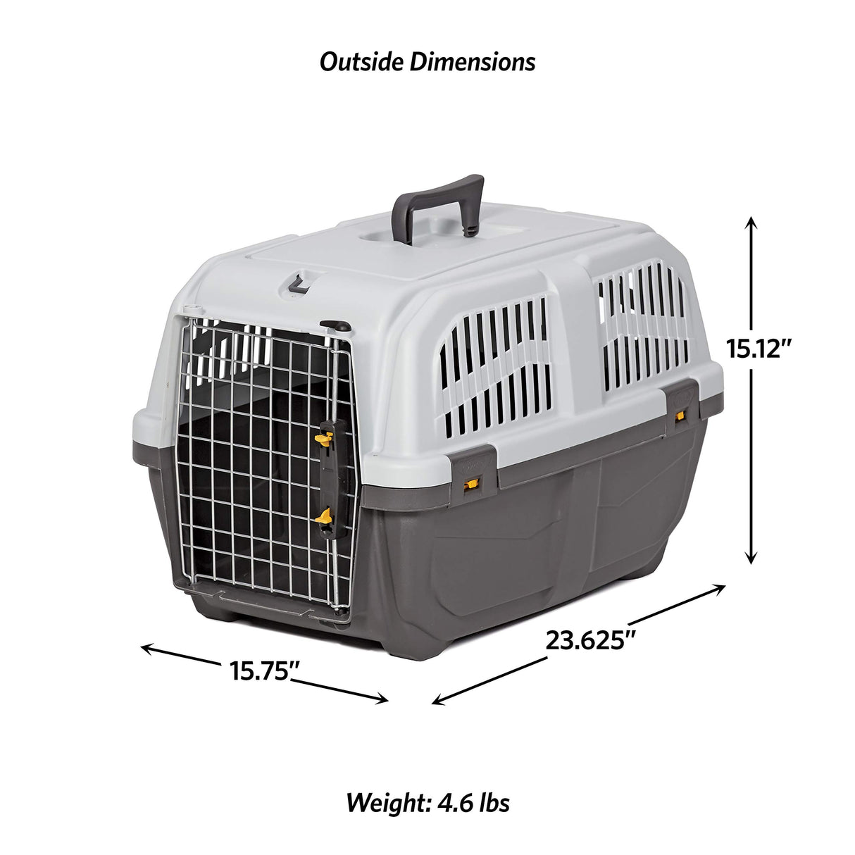 MidWest Homes for Pets Skudo Plastic Carrier, 24-Inch Ideal for Small Dogs with an Adult Weight of 13 - 25 Pounds