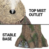 REPTIZOO Reptile Humidifier Fogger, Tree Trunk Humidifier with Top Mist Outlet, 1000ml Detachable Terrarium Humidifier Reptile Misting System Terrarium Decoration