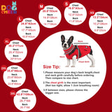 Dogcheer Dog Coat with Harness, Waterproof Dog Jacket, Christmas Puppy Winter Coat with Pocket, Reflective Doggy Turtleneck Puffer Vest for Small Medium Large Dogs - Red, S