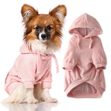Pet Passion Velour Dog Pet Hoodie Coat for Small, Medium and Large Dogs, Pink, XX-Small